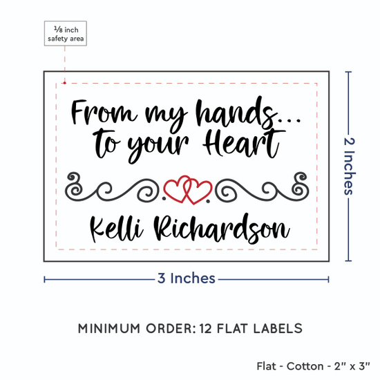 PPLR_HIDDEN_PRODUCT Double Heart Quote (2"x3" Cotton - 12 labels/set)