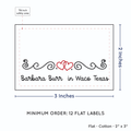 PPLR_HIDDEN_PRODUCT Double Heart Quote (2"x3" Cotton - 12 labels/set)