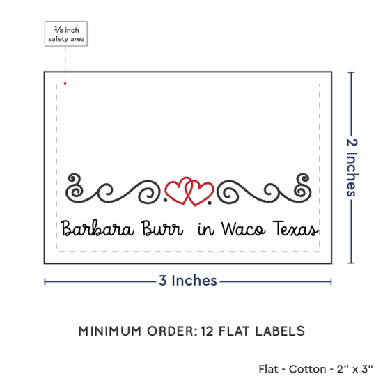 PPLR_HIDDEN_PRODUCT Double Heart Quote (2"x3" Cotton - 12 labels/set)