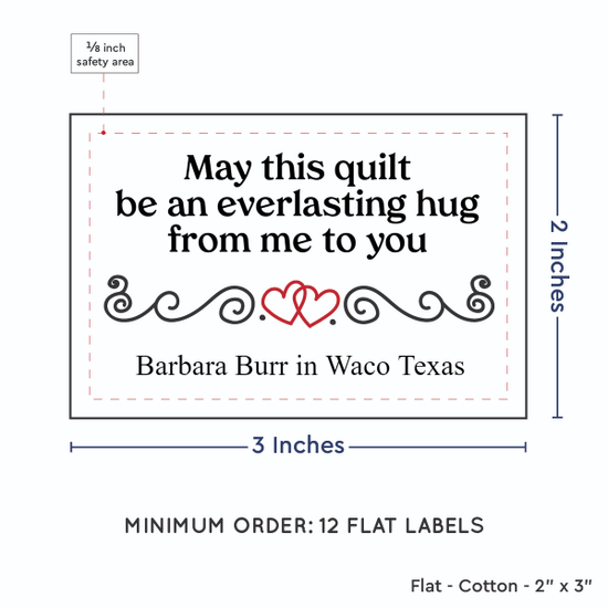 PPLR_HIDDEN_PRODUCT Double Heart Quote (2"x3" Cotton - 12 labels/set)