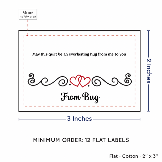 PPLR_HIDDEN_PRODUCT Double Heart Quote (2"x3" Cotton - 12 labels/set)