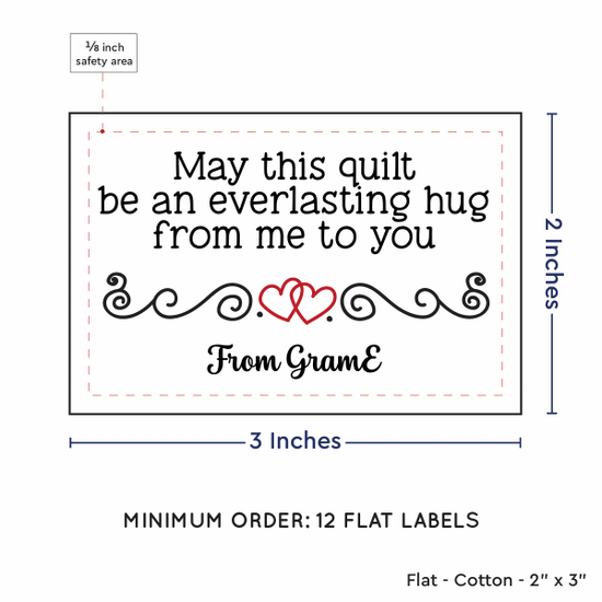PPLR_HIDDEN_PRODUCT Double Heart Quote (2"x3" Cotton - 12 labels/set)