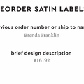 PPLR_HIDDEN_PRODUCT Reorder Previous Label Design - SATIN