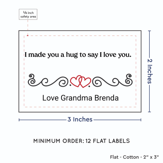 PPLR_HIDDEN_PRODUCT Double Heart Quote (2"x3" Cotton - 12 labels/set)