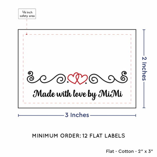 PPLR_HIDDEN_PRODUCT Double Heart Quote (2"x3" Cotton - 12 labels/set)
