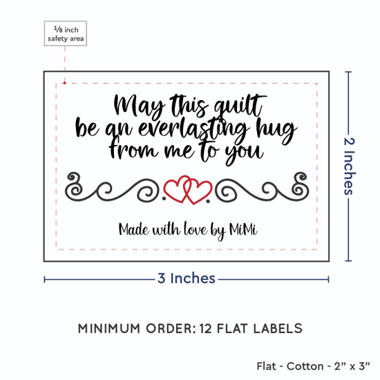 PPLR_HIDDEN_PRODUCT Double Heart Quote (2"x3" Cotton - 12 labels/set)
