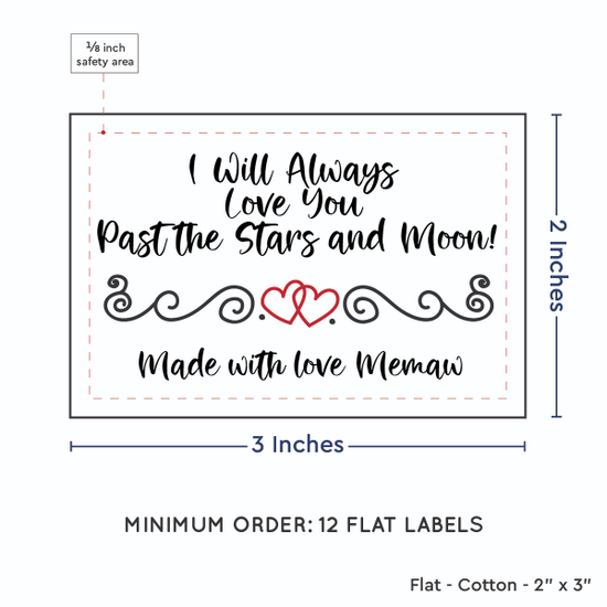 PPLR_HIDDEN_PRODUCT Double Heart Quote (2"x3" Cotton - 12 labels/set)