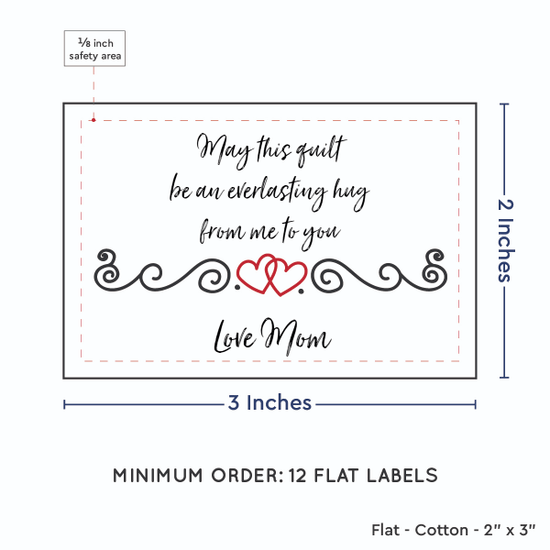 PPLR_HIDDEN_PRODUCT Double Heart Quote (2"x3" Cotton - 12 labels/set)