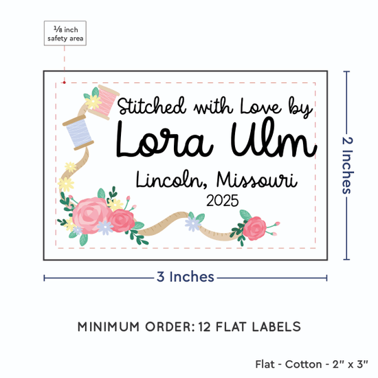PPLR_HIDDEN_PRODUCT Thread and Flowers (2"x3" Cotton - 12 labels/set)