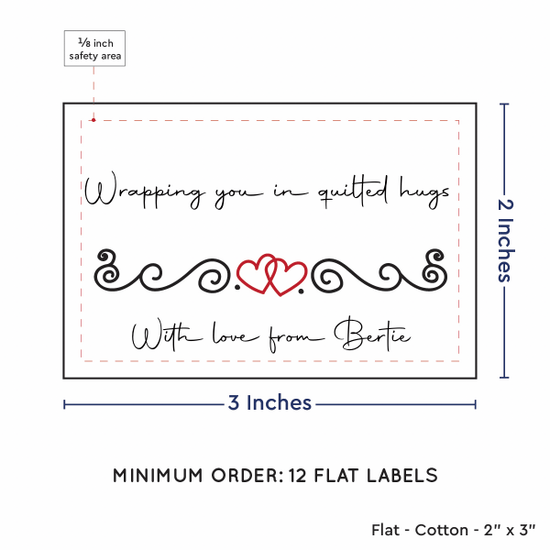 PPLR_HIDDEN_PRODUCT Double Heart Quote (2"x3" Cotton - 12 labels/set)