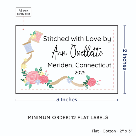 PPLR_HIDDEN_PRODUCT Thread and Flowers (2"x3" Cotton - 12 labels/set)