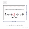 PPLR_HIDDEN_PRODUCT Double Heart Quote (2"x3" Cotton - 12 labels/set)