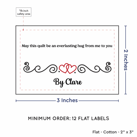 PPLR_HIDDEN_PRODUCT Double Heart Quote (2"x3" Cotton - 12 labels/set)