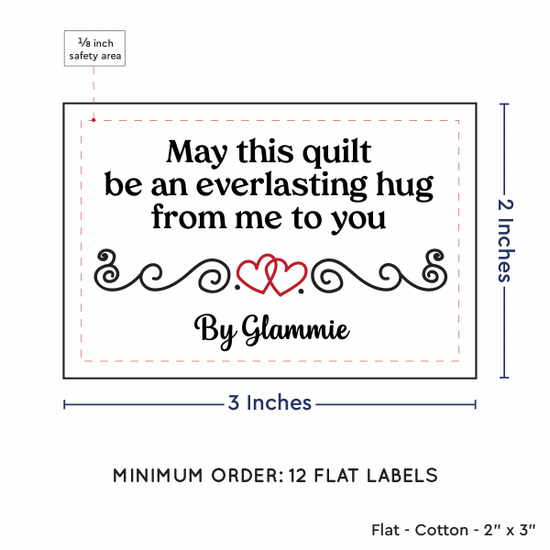 PPLR_HIDDEN_PRODUCT Double Heart Quote (2"x3" Cotton - 12 labels/set)
