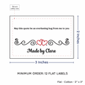 PPLR_HIDDEN_PRODUCT Double Heart Quote (2"x3" Cotton - 12 labels/set)