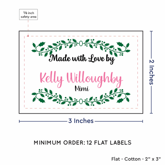 PPLR_HIDDEN_PRODUCT Holly Frame (2"x3" Cotton - 12 labels/set)
