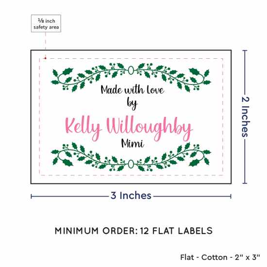 PPLR_HIDDEN_PRODUCT Holly Frame (2"x3" Cotton - 12 labels/set)