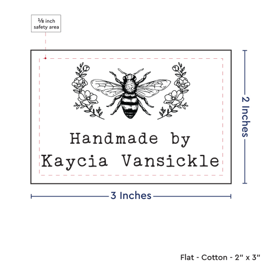 PPLR_HIDDEN_PRODUCT Floral Bee (2"x3"-Cotton)