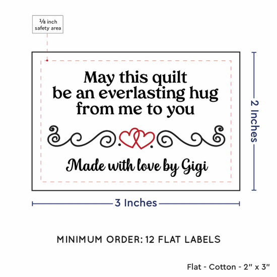 PPLR_HIDDEN_PRODUCT Double Heart Quote (2"x3" Cotton - 12 labels/set)
