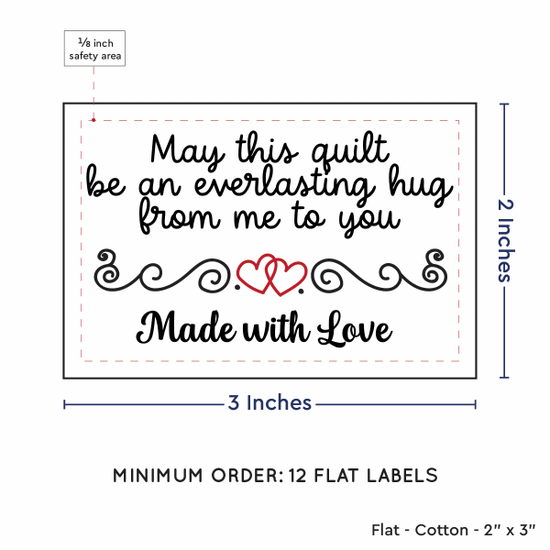 PPLR_HIDDEN_PRODUCT Double Heart Quote (2"x3" Cotton - 12 labels/set)
