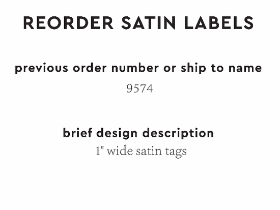 PPLR_HIDDEN_PRODUCT Reorder Previous Label Design - SATIN