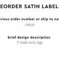 PPLR_HIDDEN_PRODUCT Reorder Previous Label Design - SATIN