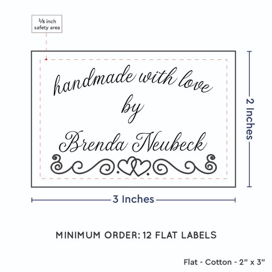 PPLR_HIDDEN_PRODUCT Double Heart Border (2"x3" Cotton - 12 labels/set)