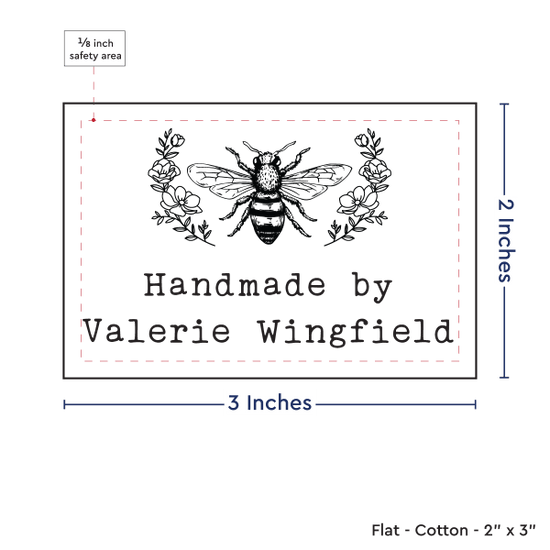 PPLR_HIDDEN_PRODUCT Floral Bee (2"x3"-Cotton)