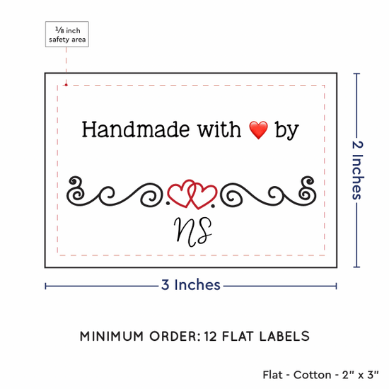 PPLR_HIDDEN_PRODUCT Double Heart Quote (2"x3" Cotton - 12 labels/set)