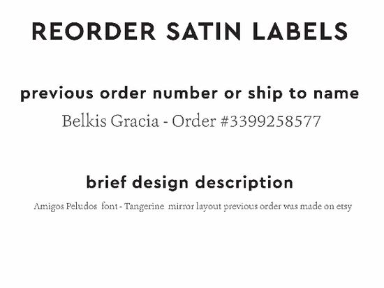 PPLR_HIDDEN_PRODUCT Reorder Previous Label Design - SATIN