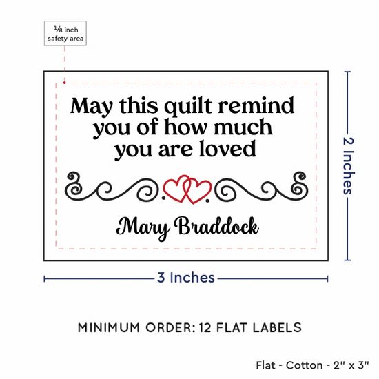 PPLR_HIDDEN_PRODUCT Double Heart Quote (2"x3" Cotton - 12 labels/set)