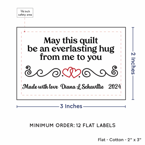 PPLR_HIDDEN_PRODUCT Double Heart Quote (2"x3" Cotton - 12 labels/set)