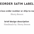 PPLR_HIDDEN_PRODUCT Reorder Previous Label Design - SATIN