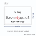 PPLR_HIDDEN_PRODUCT Double Heart Quote (2"x3" Cotton - 12 labels/set)