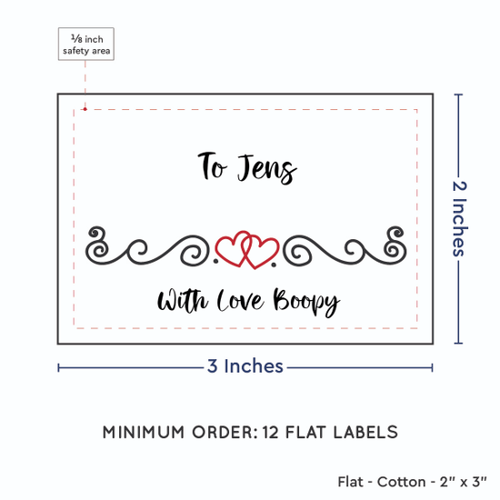 PPLR_HIDDEN_PRODUCT Double Heart Quote (2"x3" Cotton - 12 labels/set)