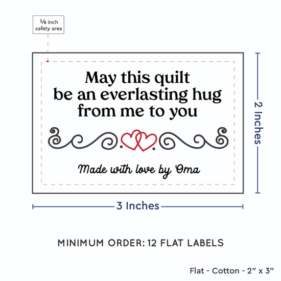 PPLR_HIDDEN_PRODUCT Double Heart Quote (2"x3" Cotton - 12 labels/set)