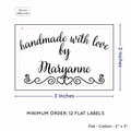 PPLR_HIDDEN_PRODUCT Double Heart Border (2"x3" Cotton - 12 labels/set)