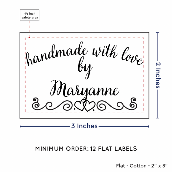 PPLR_HIDDEN_PRODUCT Double Heart Border (2"x3" Cotton - 12 labels/set)