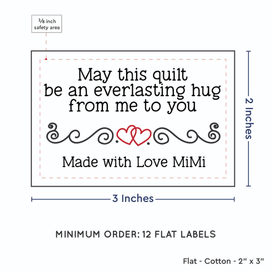 PPLR_HIDDEN_PRODUCT Double Heart Quote (2"x3" Cotton - 12 labels/set)