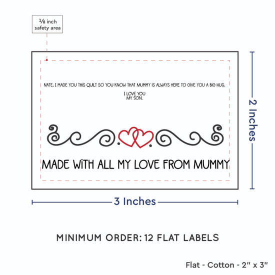 PPLR_HIDDEN_PRODUCT Double Heart Quote (2"x3" Cotton - 12 labels/set)