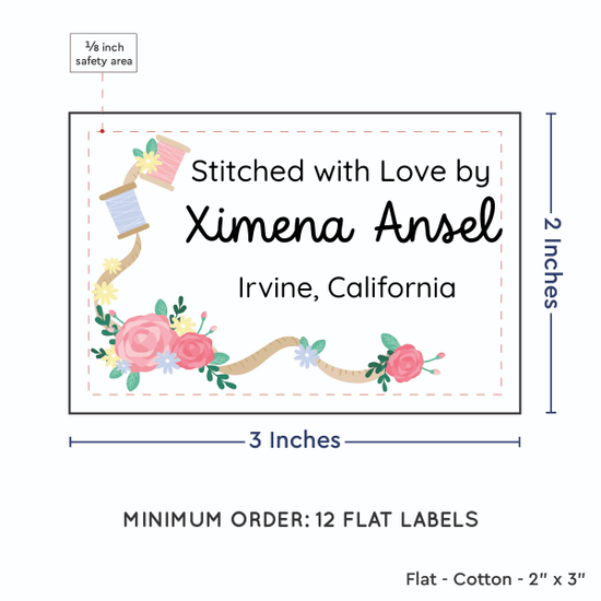 PPLR_HIDDEN_PRODUCT Thread and Flowers (2"x3" Cotton - 12 labels/set)