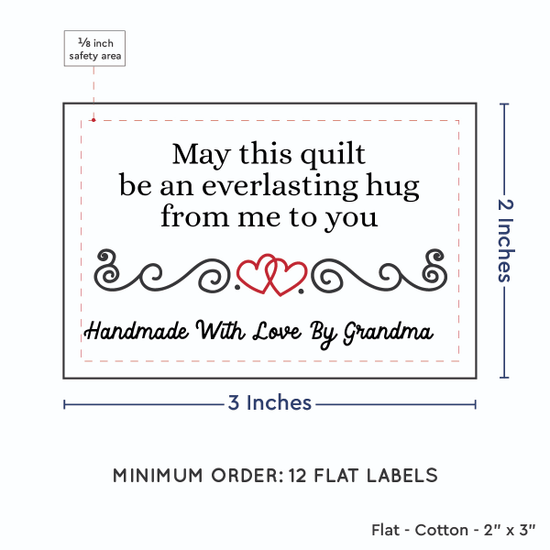 PPLR_HIDDEN_PRODUCT Double Heart Quote (2"x3" Cotton - 12 labels/set)