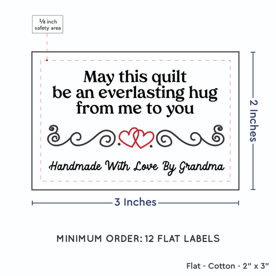 PPLR_HIDDEN_PRODUCT Double Heart Quote (2"x3" Cotton - 12 labels/set)