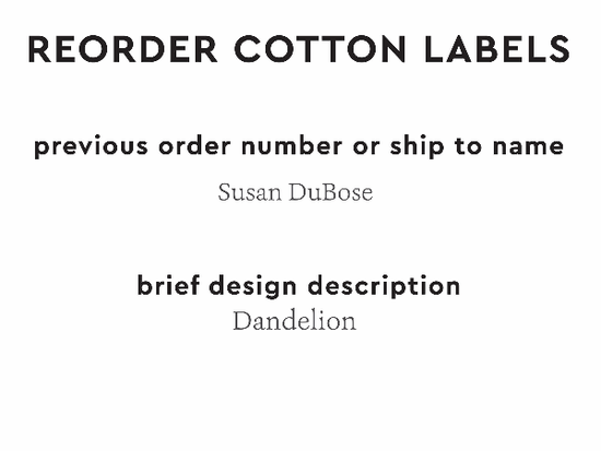 PPLR_HIDDEN_PRODUCT Reorder Previous Label Design - COTTON