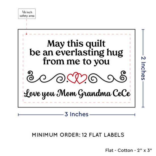 PPLR_HIDDEN_PRODUCT Double Heart Quote (2"x3" Cotton - 12 labels/set)