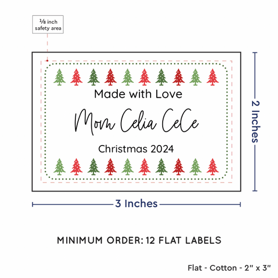 PPLR_HIDDEN_PRODUCT Christmas Trees (2"x3" Cotton - 12 labels/set)