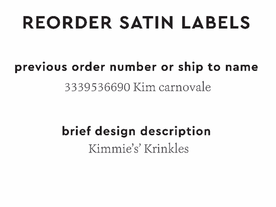 PPLR_HIDDEN_PRODUCT Reorder Previous Label Design - SATIN