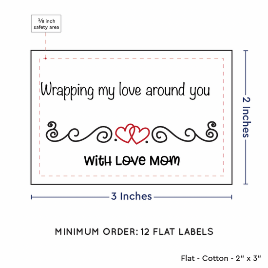 PPLR_HIDDEN_PRODUCT Double Heart Quote (2"x3" Cotton - 12 labels/set)