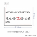 PPLR_HIDDEN_PRODUCT Double Heart Quote (2"x3" Cotton - 12 labels/set)