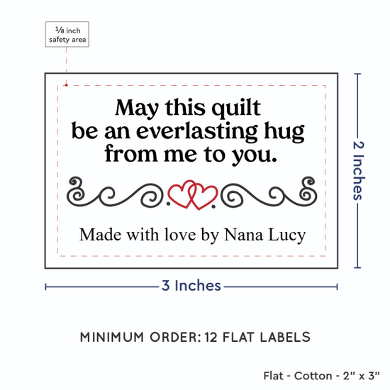 PPLR_HIDDEN_PRODUCT Double Heart Quote (2"x3" Cotton - 12 labels/set)